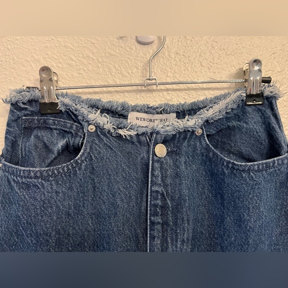 #365 WeWoreWhat frayed high rise denim jeans size 26 - Picture 3 of 5